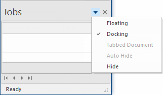 Click to view tabbed window, docked.